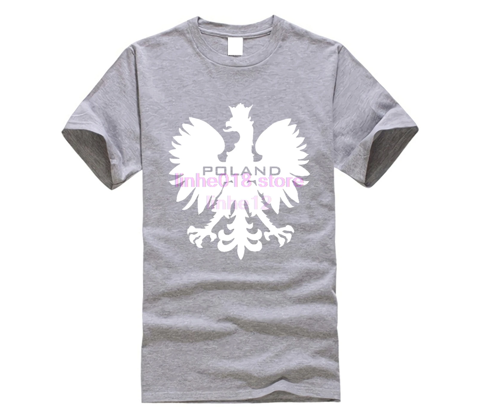 Модные Лаки орла Футболка с принтом Для мужчин из хлопка одежда овальным вырезом