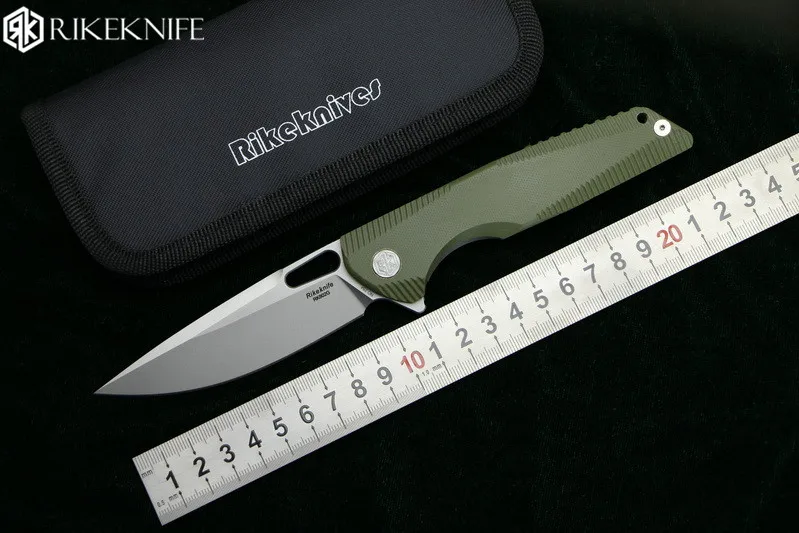 Складной нож Rike RK802G Flipper 154 см Сталь G10 титановая ручка карманный тактический