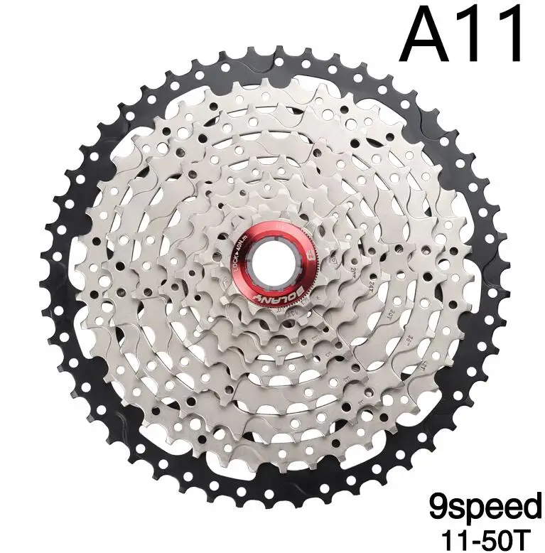 9speed 11-50T BOLANY MTB кассета 8 S/9 S/10 S/11 S/12 S 11-25 28 32 40 42 46 50 52T звездочки свободного хода широкий коэффициент горный велосипед аксессуары - Цвет: 9speed 11-50T