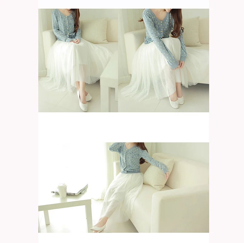 Women High Waist Mesh Long Skirt Flared Ball Gown Skater Maxi Tutu Tulle Skirts Womens saia longa Vintage faldas | Женская одежда