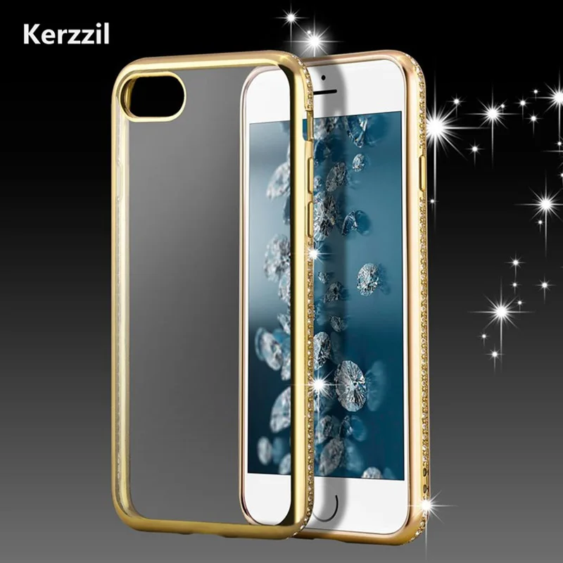 Роскошный чехол для iphone 7 6 6S с рамкой из страз iphone7 Plus SE 5 5S чехлы телефонов