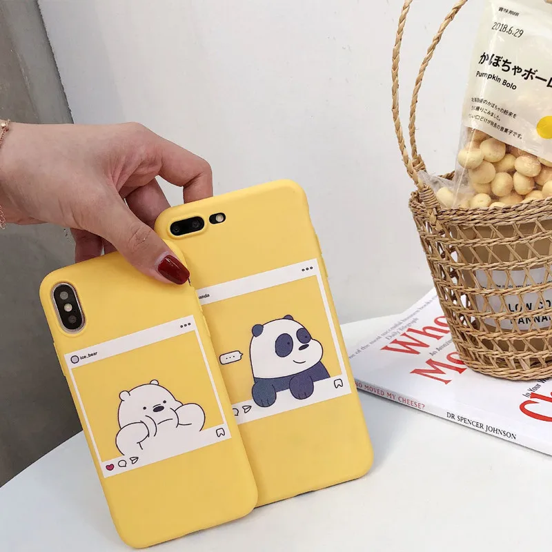 KJOEW чехол для телефона iphone X XS Max XR 6 6S 7 8 Plus мягкая задняя крышка из ТПУ Kawaii Медведь
