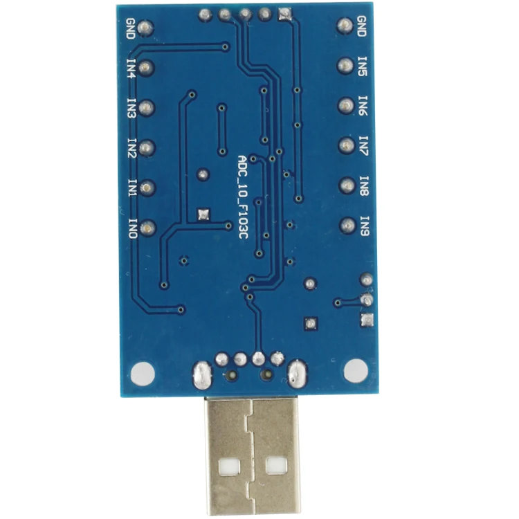 USB DAQ 10 каналов сбора данных 12 битные Аналоговые входы 10AD STM32 UART ADC модуль|Детали и