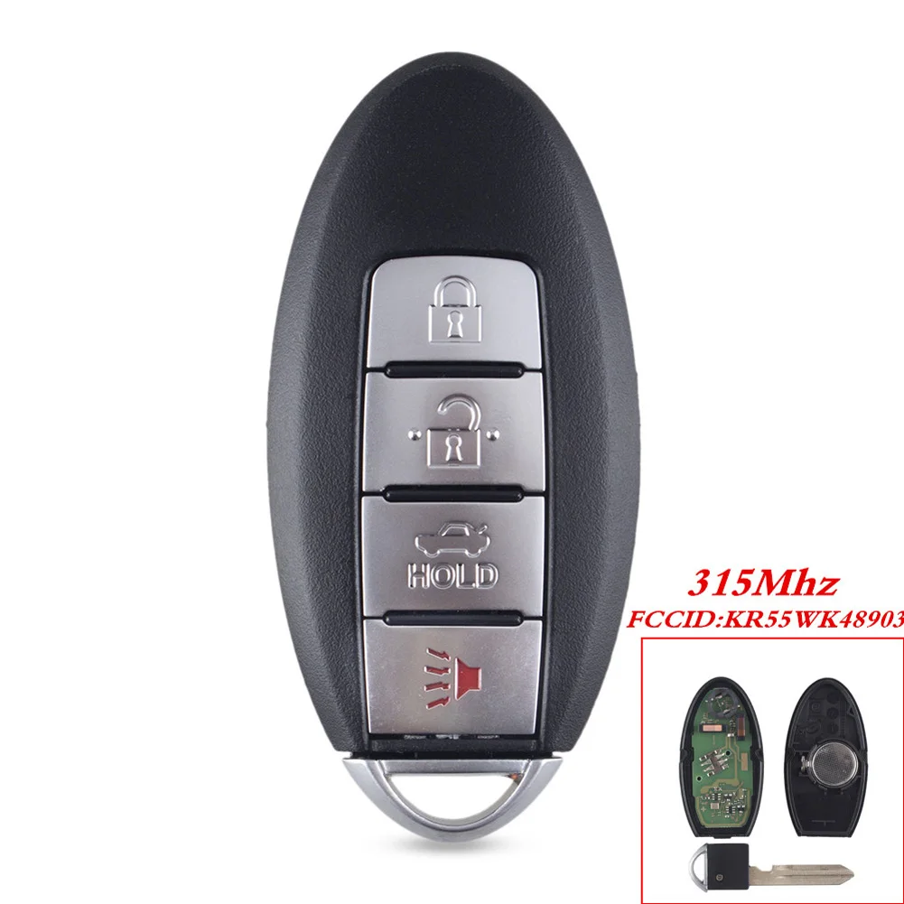 4 кнопки дистанционного ключа Fob 315 МГц PCF7952 чип KR55WK48903 для Nissan Altima Maxima Murano F Best|Ключ
