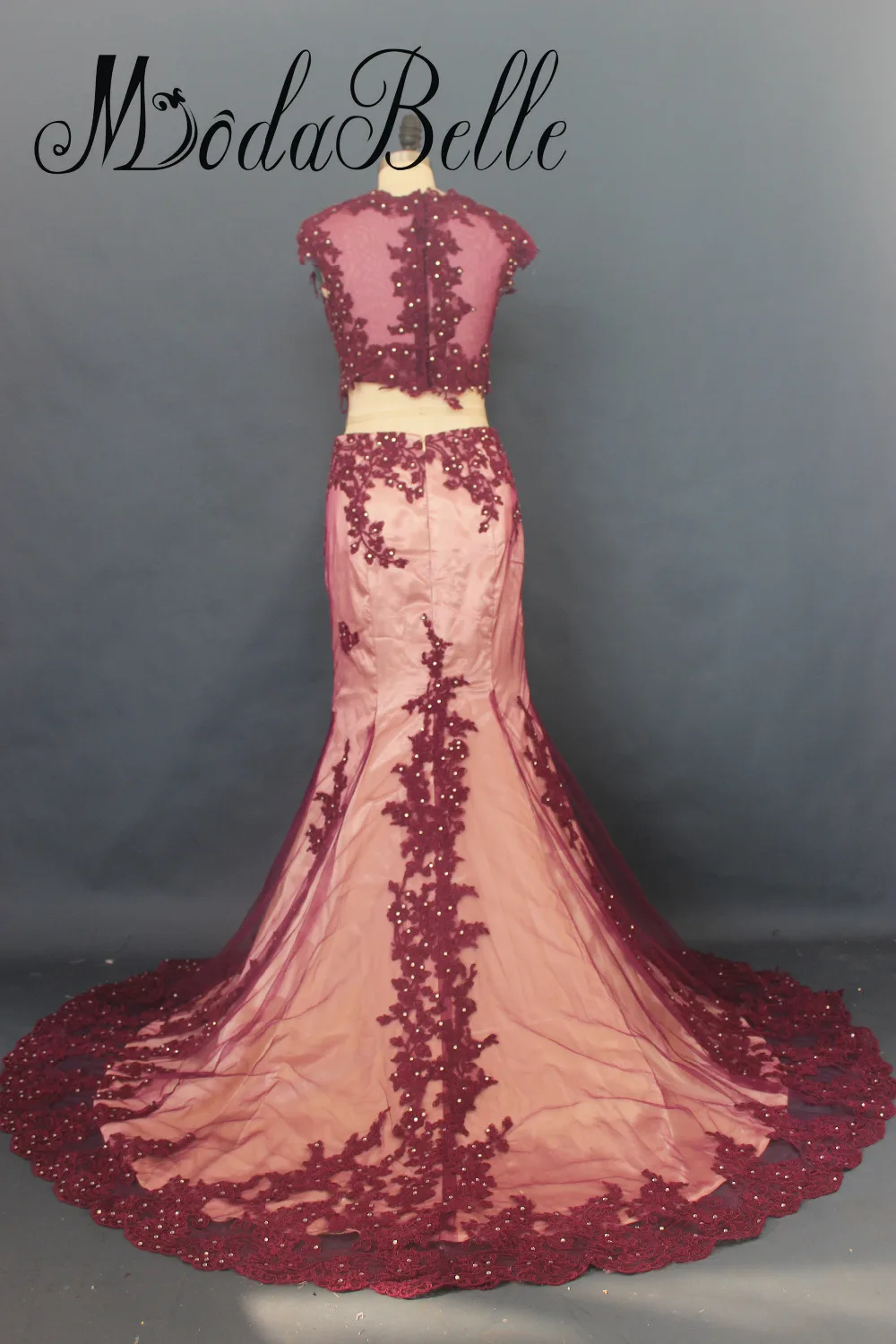 Modabelle винограда фиолетовый 2 шт. Русалка платье для выпускного вечера Vestido De Gala 2017