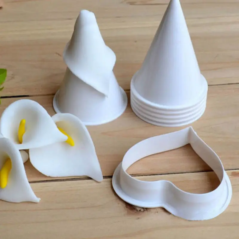 7PCS/Set Calla Lily Former Flower Modelling Cutter Gum Paste Cake Decor Tool | Дом и сад