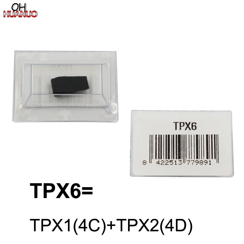 TPX6 транспондер Автомобильный ключ чип = TPX1 (4C) + TPX2 (4D) карбен (можно повторить
