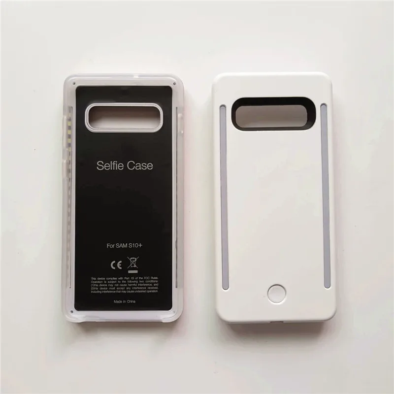 Белый Новое поступление светильник светящийся чехол для телефона для galaxy S10 Plus чехол фото заполняющий светильник артефакт для samsung S9 S8 plus селфи мобильный корпус - Цвет: Белый