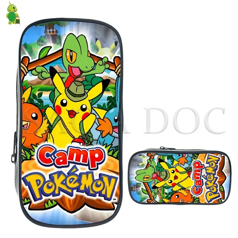Pokemon Pikachu Eevee косметический чехол для детей, большой размер, для карандашей, коробка для мальчиков, Детские канцелярские принадлежности, сумки для хранения, школьные принадлежности, сумка для макияжа