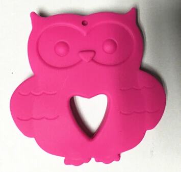 fuchsia 10 шт. силиконовые с рисунком Совы BPA бесплатно DIY Jewelry аксессуары Еда Класс силиконовые детские игрушки Симпатичные Подвески Детские Прорезыватель - Цвет: fuchsia