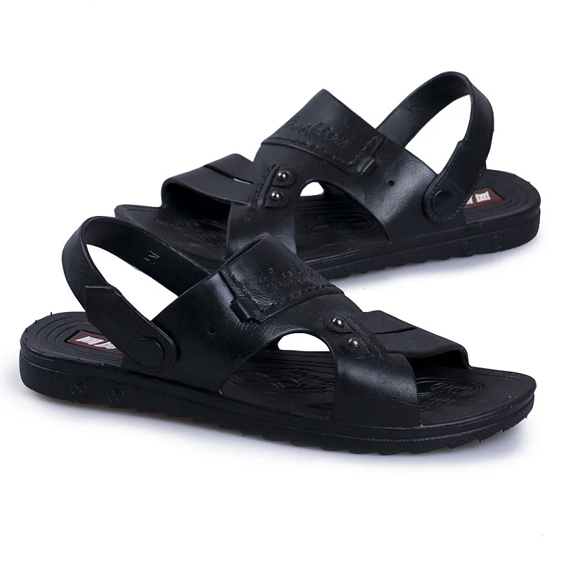 Элитный бренд 2018 Лето Для мужчин пляжные сандалии для прогулок кожа Повседневные