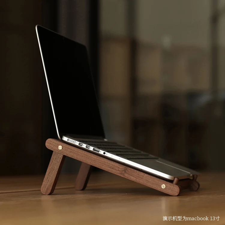 

Solid Wooden Support Notebook Stand Cooling Suspended Vertical Bracket Portable Tablet Computer Desktop Peightening