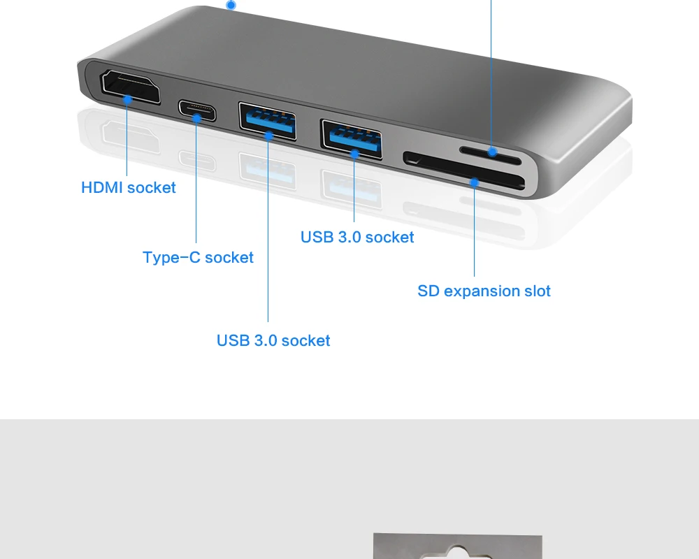 FUS type-c 3,0-HDMI кард-ридер концентратор адаптер Поддержка 4K для нового Macbook Chromebook Pixel Surface Pro 4