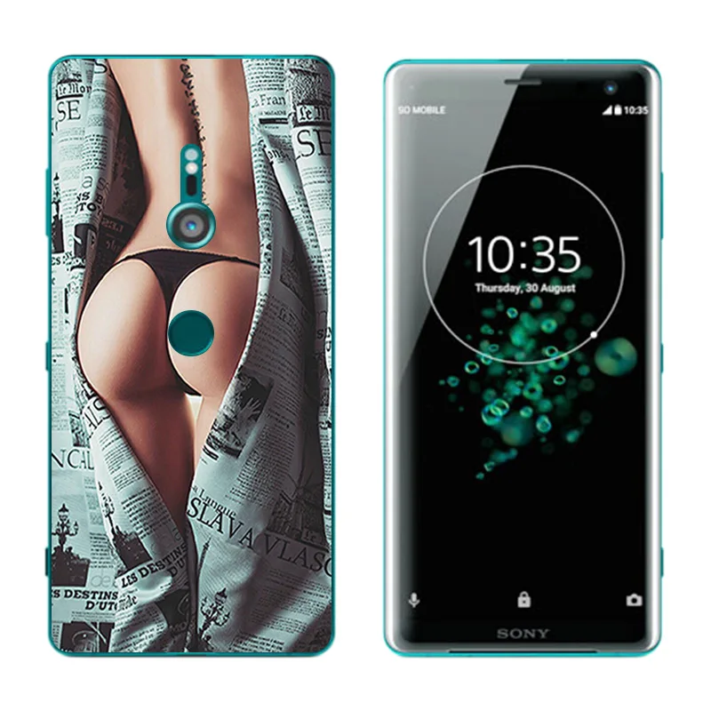 Чехол для телефона Sony Xperia XZ3 мягкий силиконовый прозрачный защитный чехол XZ 3 из