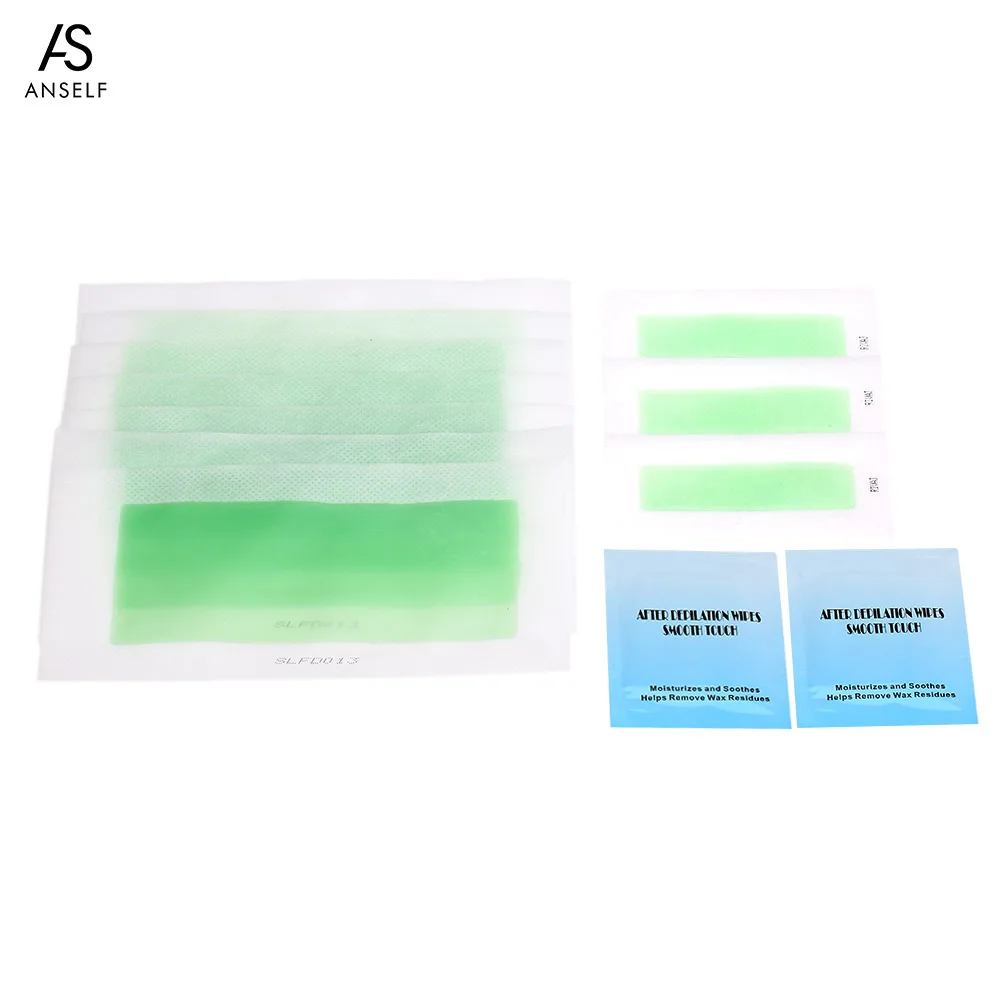 10 шт. двусторонние восковые полоски для удаления волос в зоне бикини|Покрытие