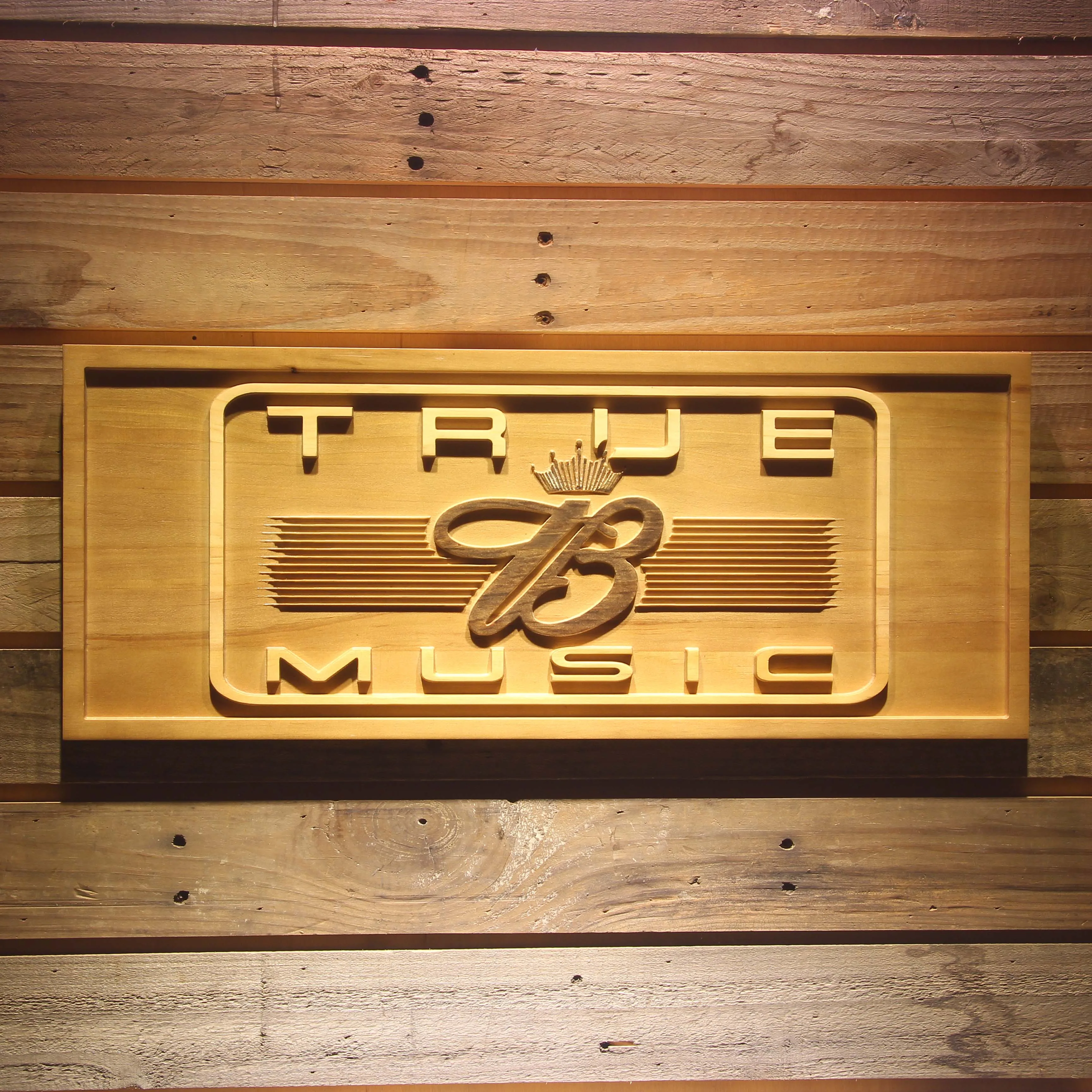 

Budweiser True Music Beer 3D Wooden Bar Signs