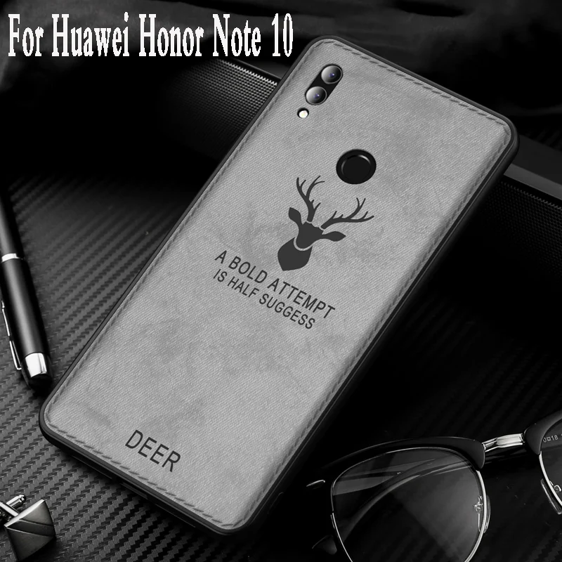 Чехол для Huawei honor note 10 тканевый чехол с рисунком задняя крышка силиконовым краем