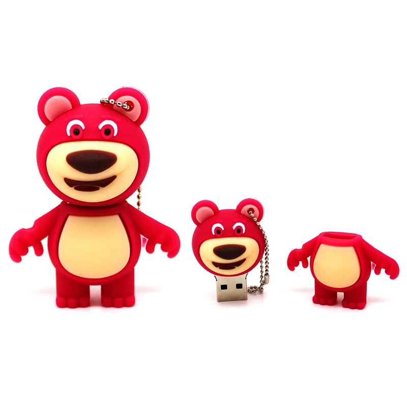Мультяшный флеш-накопитель История игрушек USB флеш-накопитель Lotso 4GB 8GB клубничный медведь 16G 32GB карта памяти 64GB U диск Pendrive