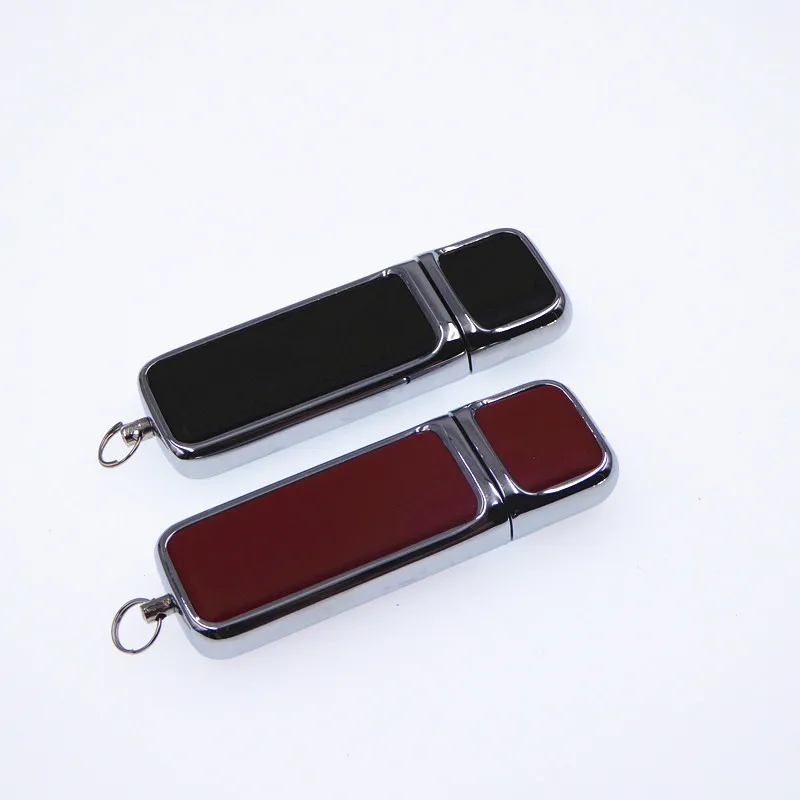Высокое качество! Кожаный USB флеш накопитель 1 гб 2 4 8 16 металлический usb 0 подарок
