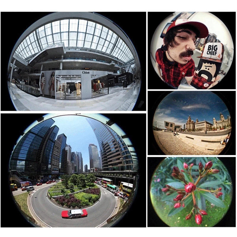 Оригинальный 3-в-1 широкоугольный Макро рыбий глаз комплект линз с зажимом для