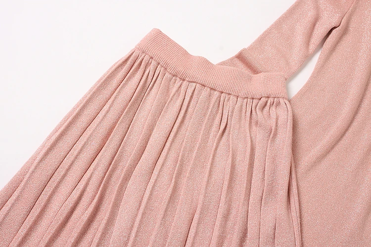 Женский свитер с бусинами ALPHALMODA зимний комплект юбкой и воротником из бисера