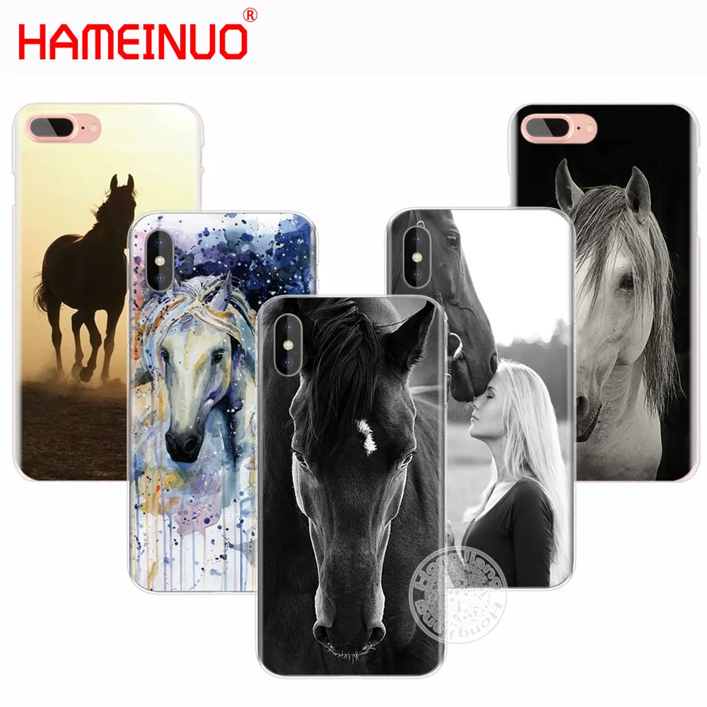 HAMEINUO Красивая в форме лошадок животных чехол для мобильного телефона iphone 6 4 4s 5 5s SE