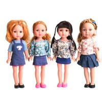 4 types 13 inch 34cm realistic 3d face kids dolls vinyl material fashion girl doll toys for children reborn doll