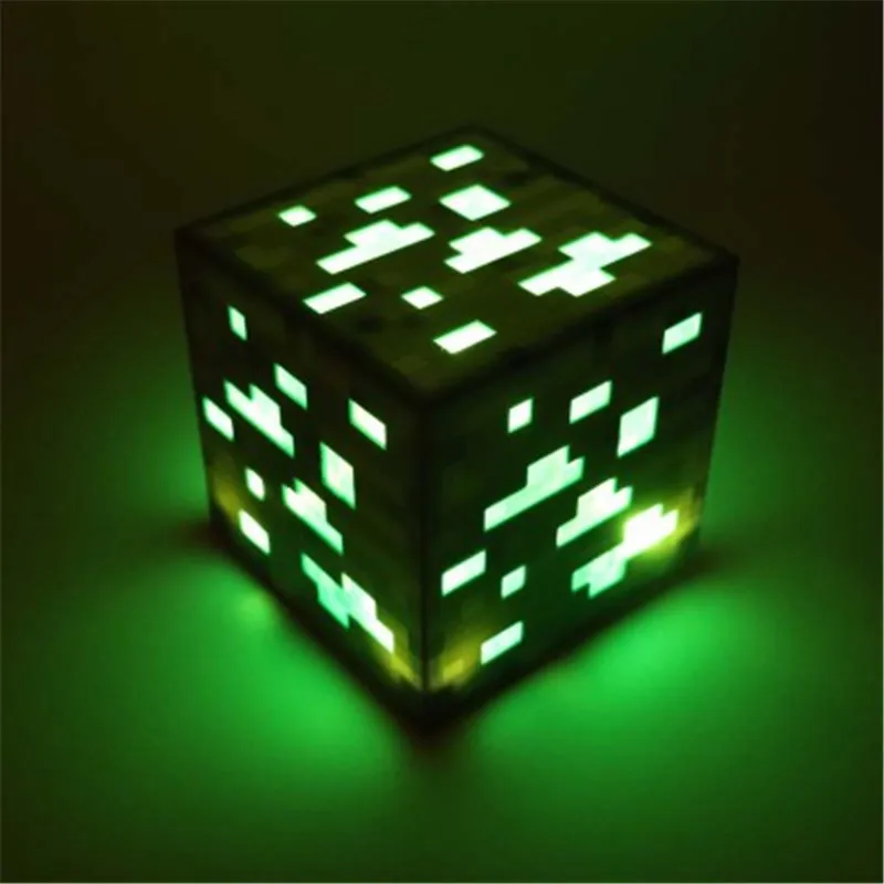 Игра Minecraft светящиеся игрушечные лошадки ночника краснозонная руда квадрат