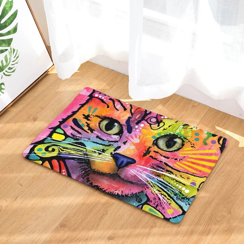 Приветственный напольный коврик с рисунком фланелевый ковер для гостиной 40x60 см