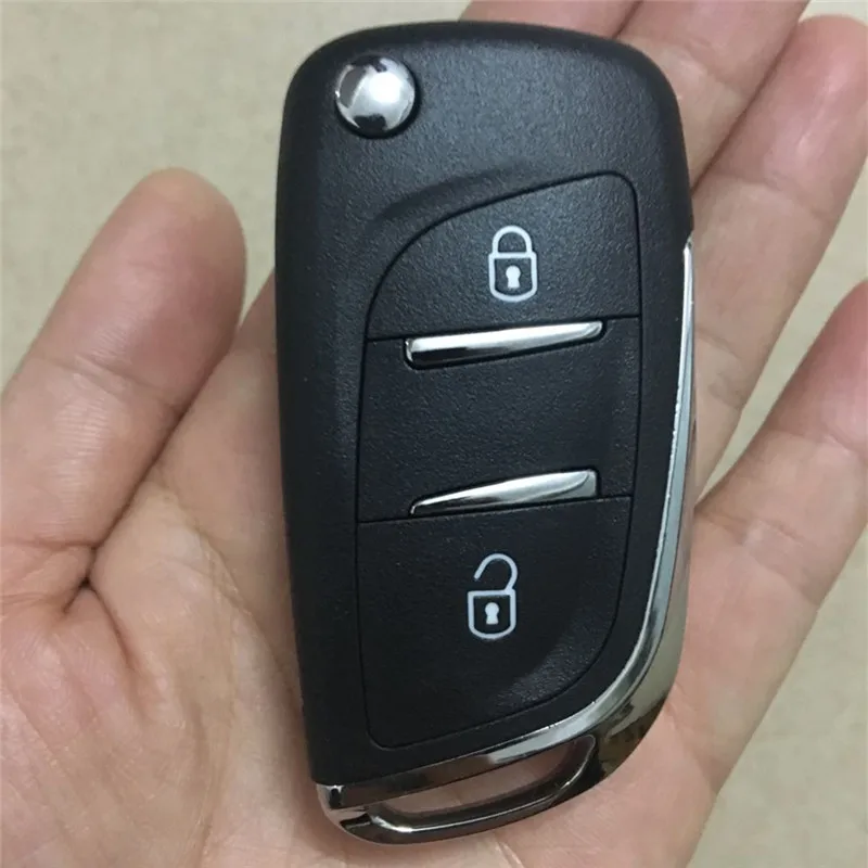 2 button VA2 blade AUTEWODE Refit дистанционный корпус ключа для Peugeot 306 407 807 partner CE0523 VA2 пустая головка для стержня Fob Case blade без канавок с логотипом - Количество кнопок: 2 button VA2 blade