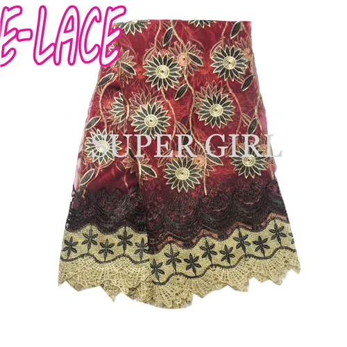 2017 новое прибытие высокого качества в африканском стиле золотой шнур кружева