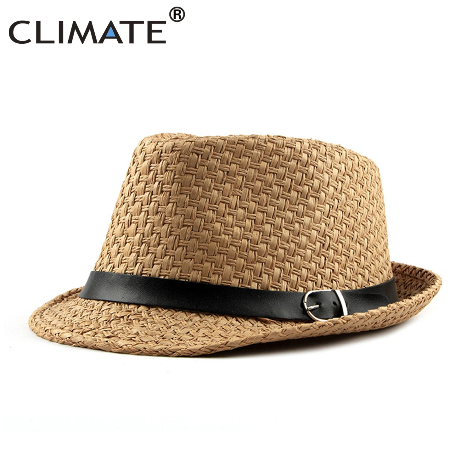 

Соломенная шляпа CLIMATE Мужская, крутая Федора из бумаги, крутая однотонная фетровая, лето