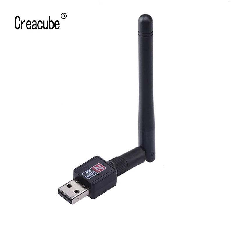 Creacube USB Wifi адаптер 150 Мбит/с 150 м 2 дБ WiFi ключ Wi-Fi приемник беспроводная сетевая карта 802.11b/n/g высокоскоростной wifi Ethernet