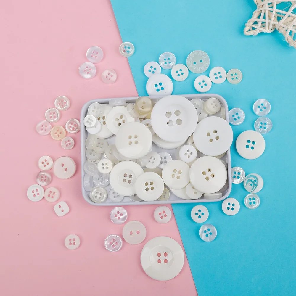 Винтажные DIY 100 шт 2 отверстия красного цвета круглые смоляные кнопки для шитья