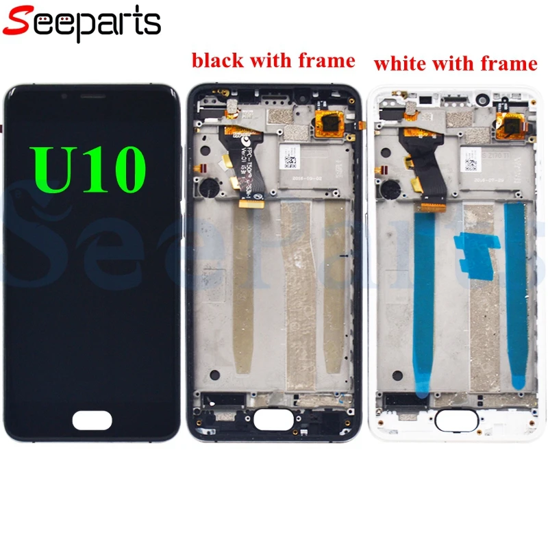 100% новый Meizu U10 LCD дисплей кодирующий преобразователь сенсорного экрана в сборе с
