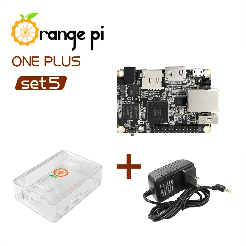 Оранжевый Pi One Plus + прозрачный чехол из АБС пластика блок питания запустите Android 7 0