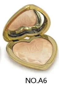 8 цветов в форме сердца выпечки алмаз highlighter порошок Блестящий блестящий для лица Осветляющий хайлайтер Бронзовый осветитель комплект - Цвет: 6