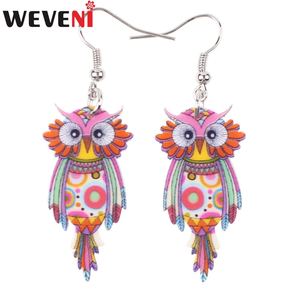 WEVENI оригинальные Висячие длинные висячие серьги в виде птиц для женщин модные