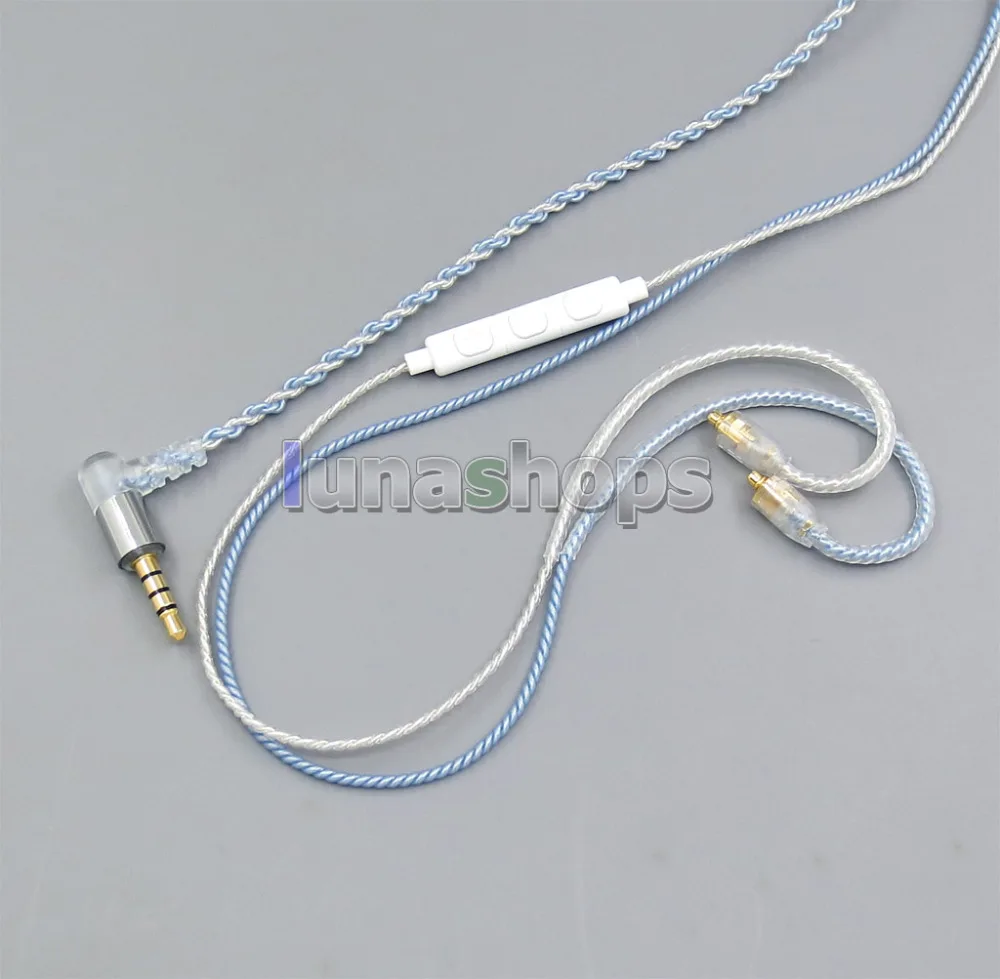 1,2 м GY-Seiris OCC Серебряный микрофон удаленный объем ПВХ кабель для MMCX Shure se846 se535 se425 se315 se215 LN005897