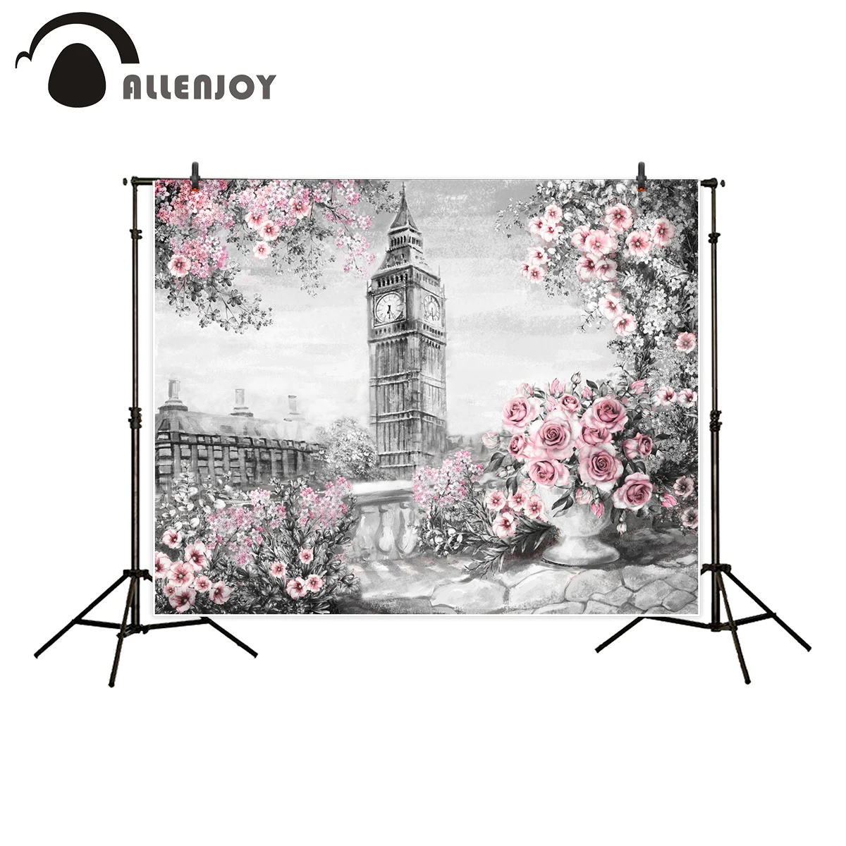 

Фотофон Allenjoy с изображением цветов для свадебной фотосъемки