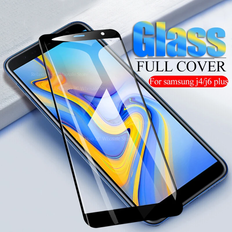 Protective Glass For Samsung Galaxy J4 J6 Plus Tempered Glass on the For Samsung J4Plus J6Plus J 4 6 J4+ J6+ safety 9H Film