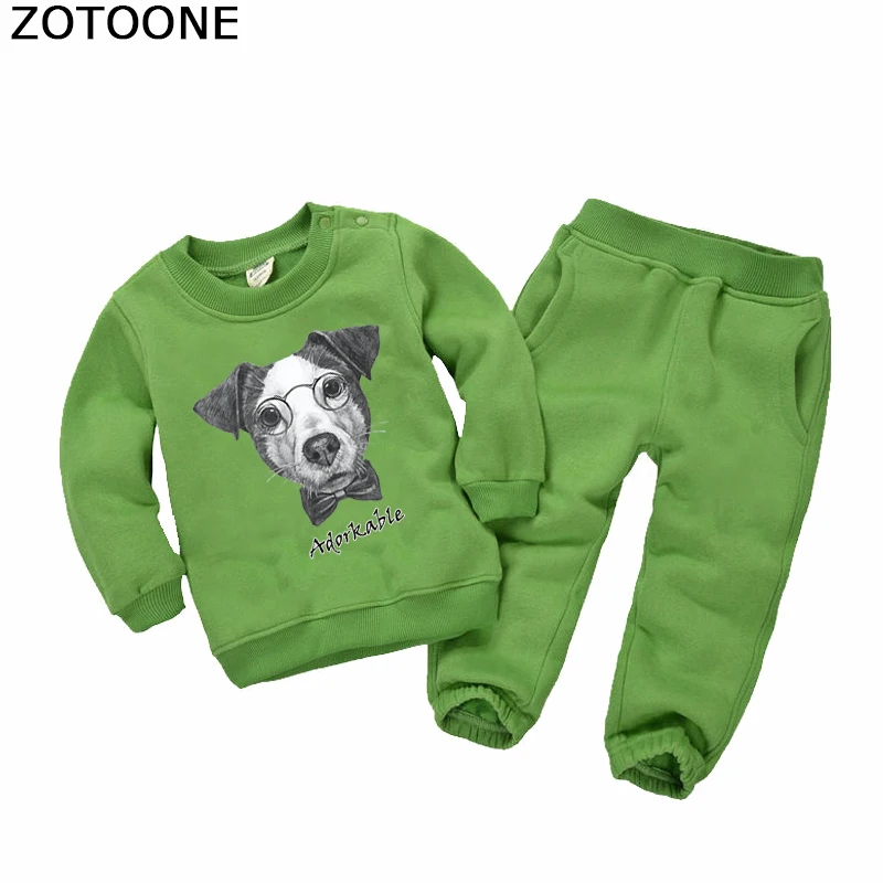 ZOTOONE Мультяшные животные утюжок для переноса милые патчи щенков одежды