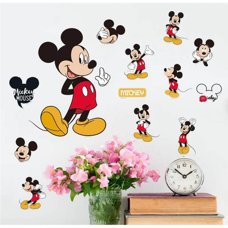 Современный мультфильм милый Микки Маус Минни детские наклейки на стены