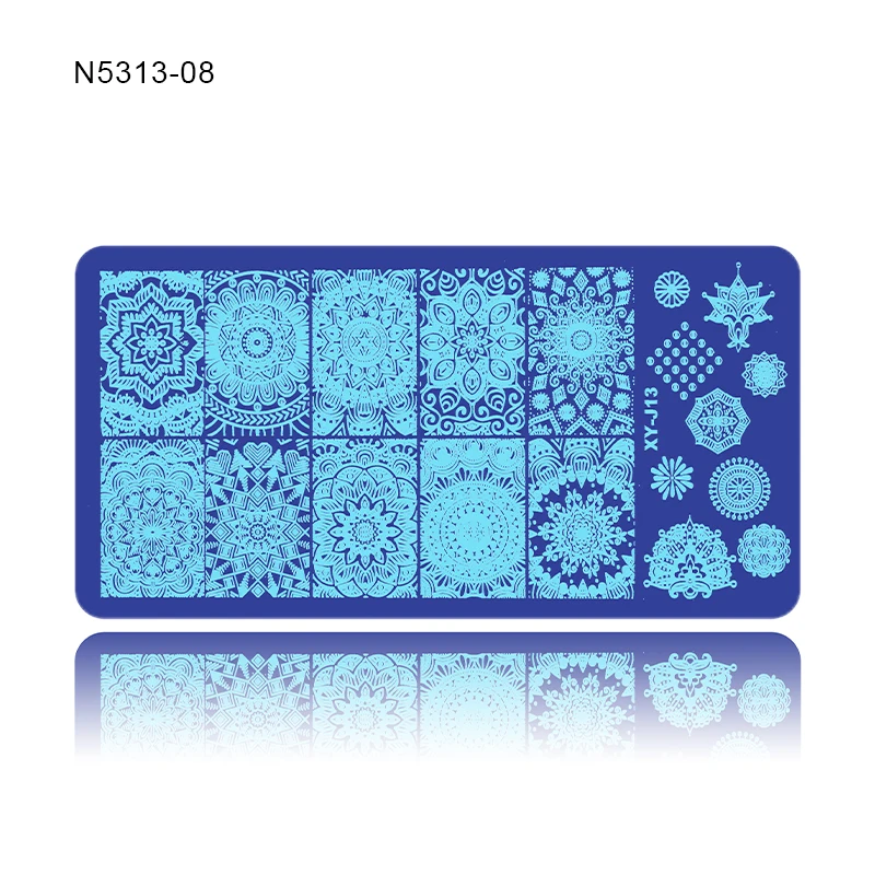 Пластины ROSALIND для стемпинга ногтей нейл-арта маникюра с цветами дизайна новая