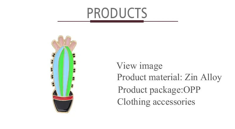 Potted Plant Cactus Enamel Pins Metal Lovely Badges Brooch Vintage Brooches For Women Jewelry Clothing Collar Lapel Accessories