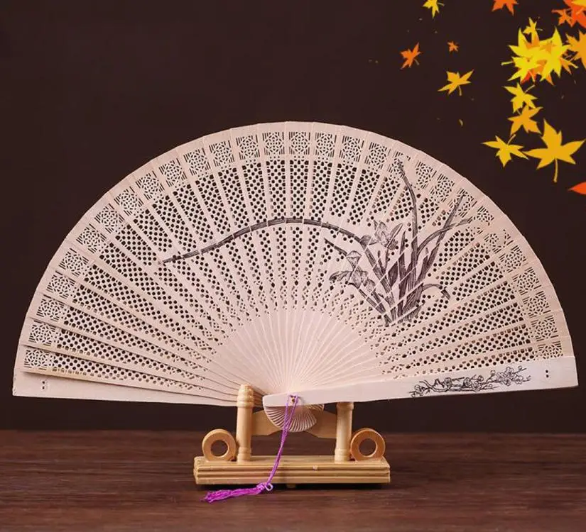 2018 гладкое открытие и закрытие Китайский традиционный полый вентилятор