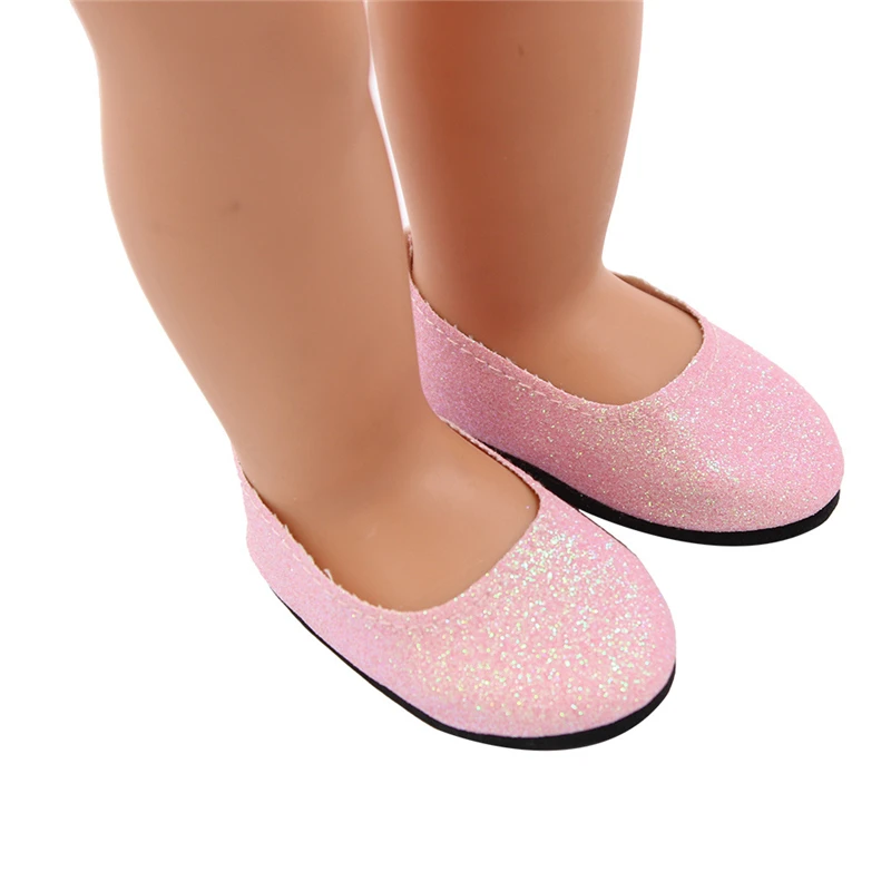 Новая модная обувь для куклы 43 см, обувь для куклы Reborn Bebe, 7,5 см, мини обувь с блестками, 18 дюймов, милая обувь для девочек