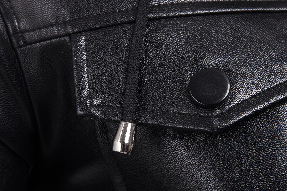 Европейская и американская мужская мотоциклетная куртка с капюшоном кожаная