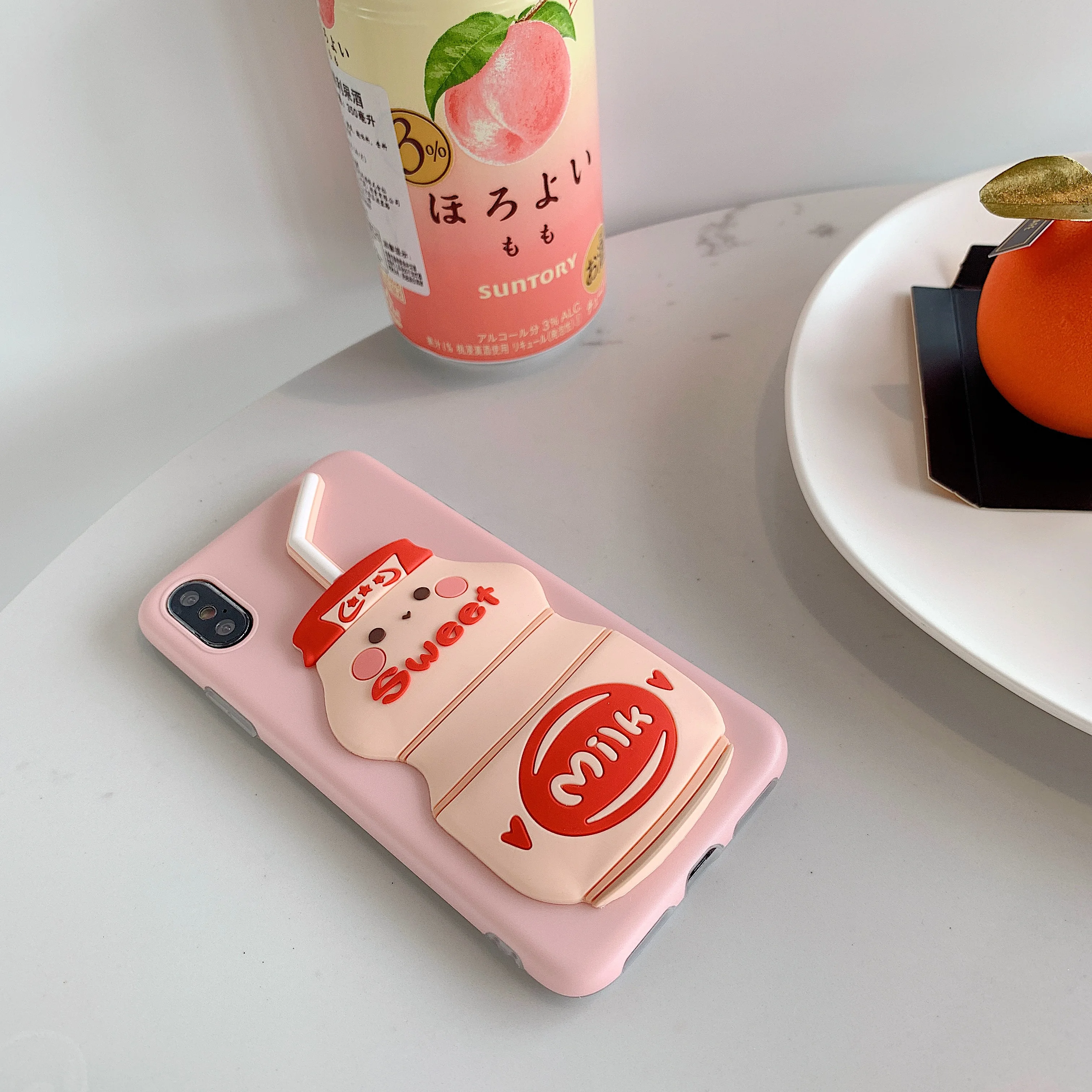 3D милый мультфильм молоко силиконовый мягкий чехол для iPhone 6 6s Plus X XR Xs Max 7 8