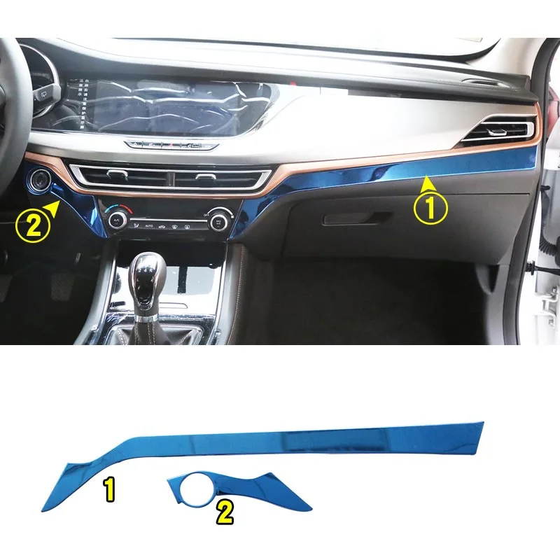 blue2 Lsrtw2017 нержавеющая сталь автомобиль центральный управление аксессуары для Changan Eado Xt - Название цвета: blue2